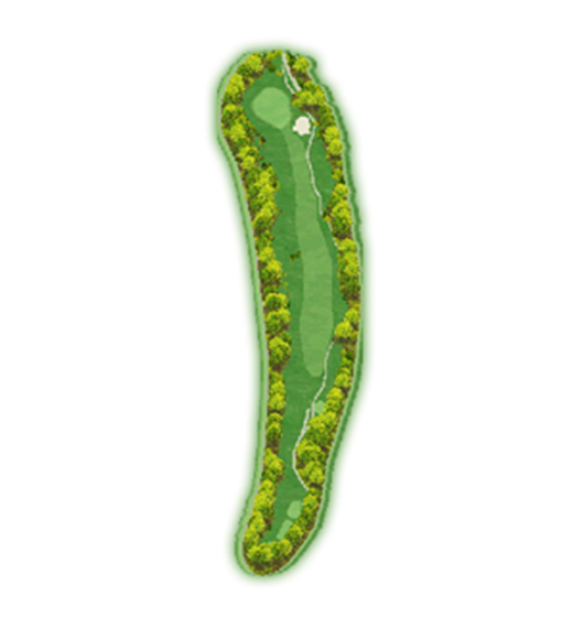 12番ホールのホールレイアウト