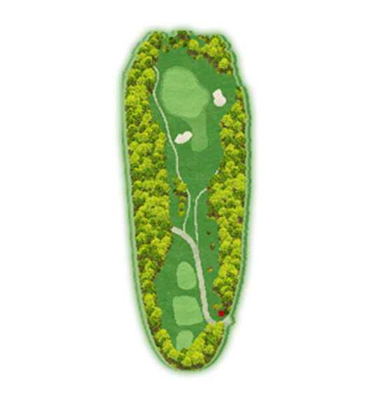 17番ホールのホールレイアウト