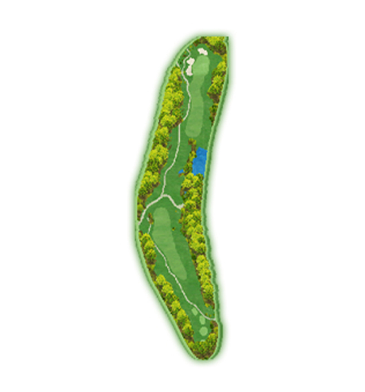 9番ホールのホールレイアウト